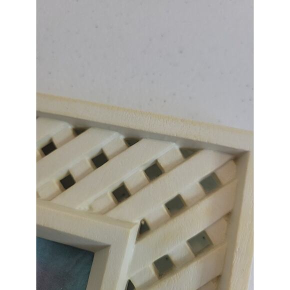 Vintage Set of 2 Homco Seashore Seagull Pictures White Lattice Framed 9"x8" - Picture 9 of 10